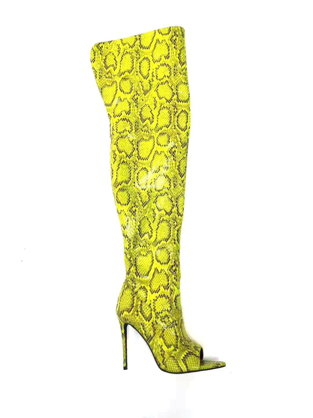 Toe Neon Green Snakeskin Shoes Lime Green Snakeskin Heels Store