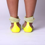Lime Green Diamante Strap Sandal